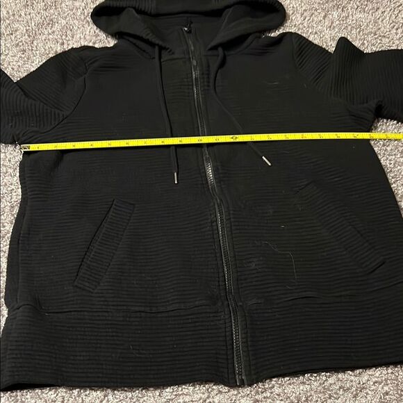 Black Hooded Zip-Up Jacket - Picture 3 of 6